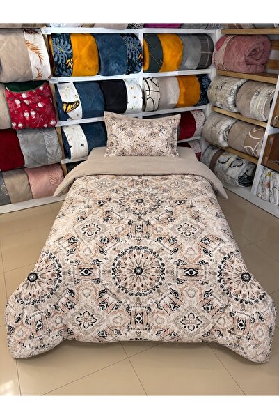 Sudemhome Single Double-Sided Plush Welsoft Pufidik Quilt Set (Quilt + 1 Pill...