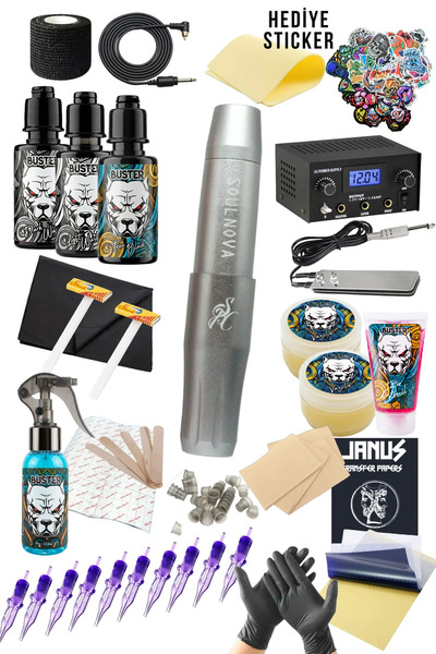 Tattoo Soul Nova Floral Silver Kablosuz Kalıcı Makyaj Seti 3.5 mm– Kalıcı Mak...