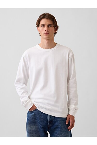 GAP Erkek Beyaz Heavyweight Relaxed T-Shirt