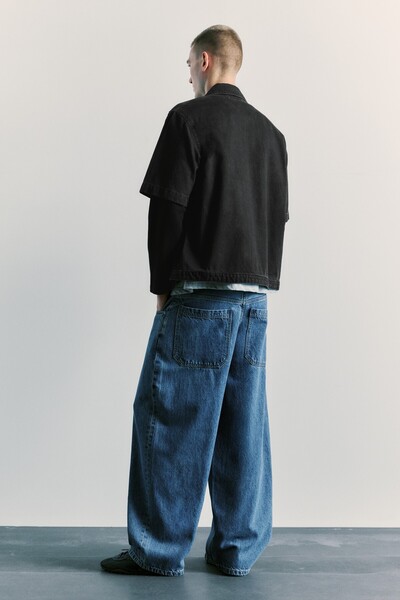 Pull & Bear Çift kollu denim gömlek