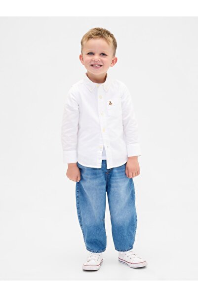 GAP Erkek Bebek Mavi Pull-on Barrel Jean Pantolon