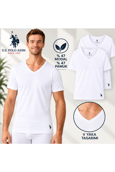 U.S. Polo Assn. Men'S, V-Neck, 2-Piece T-Shirt/Undershirt (Boxed)
