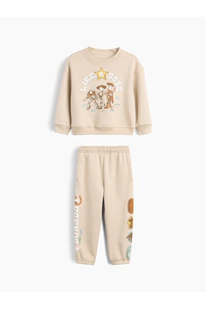 GAP Erkek Bebek Bej × Disney Bebek ve Küçük Çocuk Vintage Yumuşak Sweat Takımı
