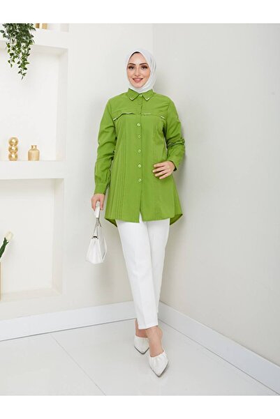 moda periy Tunik Şık Taş Detaylı