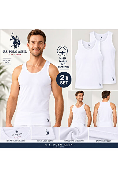 U.S. Polo Assn. Men'S, 95% Cotton, 5% Elastane, 2-Pack Undershirts (Boxed)