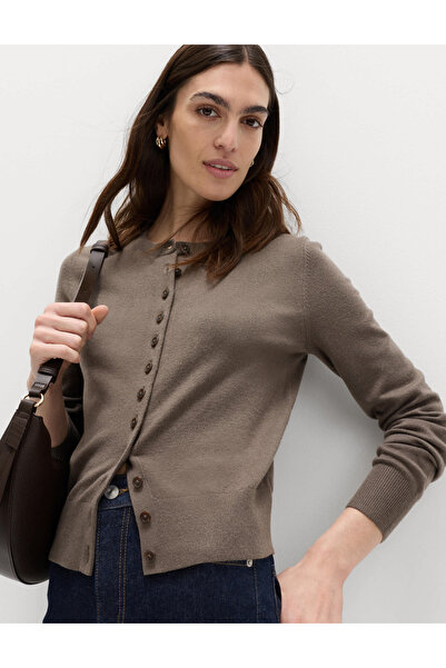 Marks & Spencer Air-Yarn Bisiklet Yaka Kısa Hırka