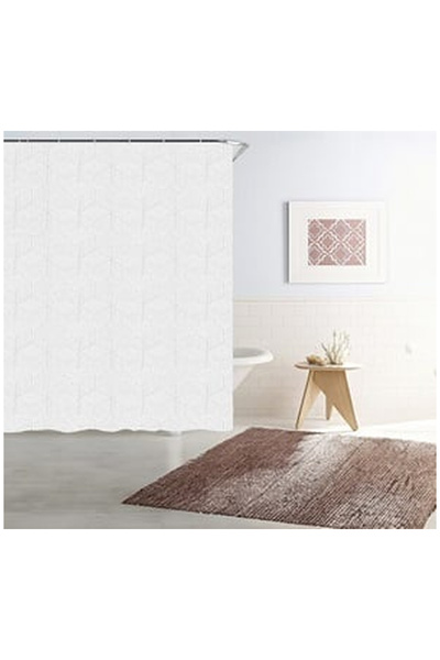 OEM Perdea Dus Trasparenta cu Model Liniar Alb 180x200cm