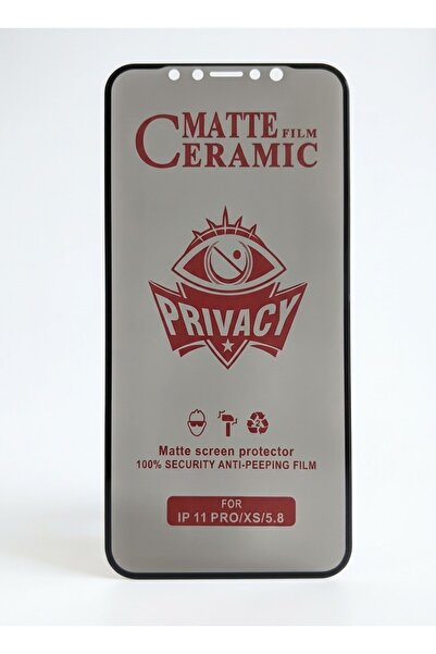 İtarz İphone 11 Pro - İphone XS ile Uyumlu Mat Hayalet Seramik Cam Ekran Koru...