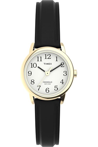 Timex ساعة كوارتز نسائية، بشاشة عرض تناظرية وحزام جلدي