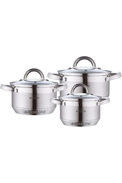 Bohmann Set de oale din oțel inoxidabil, 6 piese, 5.0L, 3.9L, 2.9L, 7 stratur...