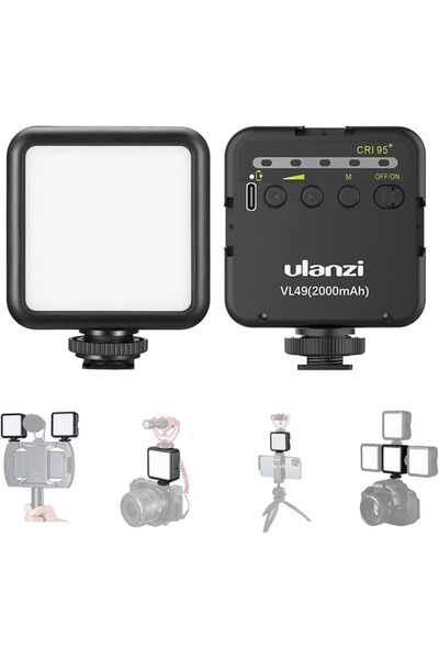 ULANZI Select إضاءة LED، إضاءة تصوير ULANZI VL49 مع بطارية 2000 مللي أمبير، إ...