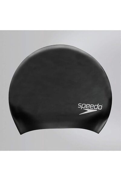 SPEEDO قبعة سباحة للشعر الطويل، تصميم مريح، تصميم هيدروديناميكي، قبعة مقاومة ...