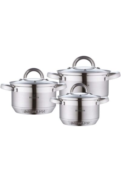 Bohmann BH 0714 set de oale din oțel inoxidabil, 6 piese, 3.9L, 2.9L, 2.1L, 5...