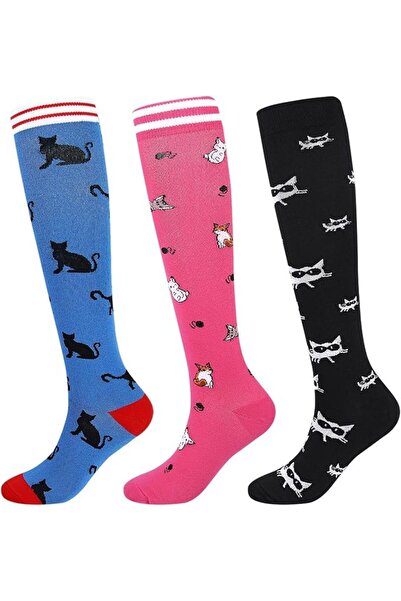 MAKINGTEC Compression Socks, 3 Pairs Compression Socks for Women & Men Circul...