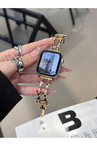 kılıf benim Apple Watch Işıltılı Taşlı Kadın Takı Kordon 38/40/41/42/44/45/46...