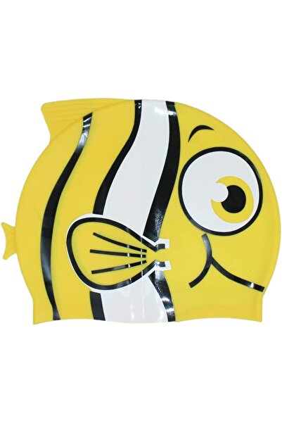 ISHWAZ Silicone High Elastic Kids Swim Cap For Boys And Girls Waterproof Chil...