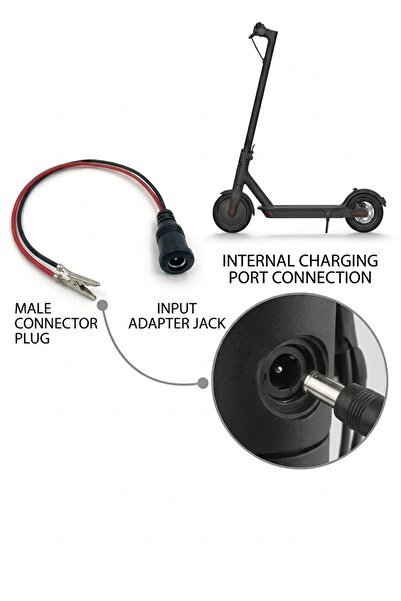 Generic Brand Power Jack Adapter for Xiomi Electric Scooter |مدخل شحن (جاك) ب...