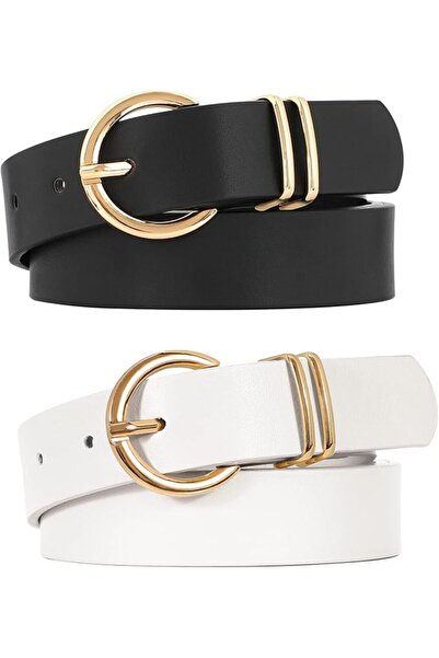 AZONEE Leather Waist Belt, Women's Chic Faux Leather Waist Belt, Women Leathe...