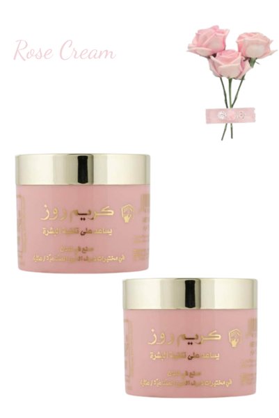 Rose Cream قطعتان من كريم الجسم