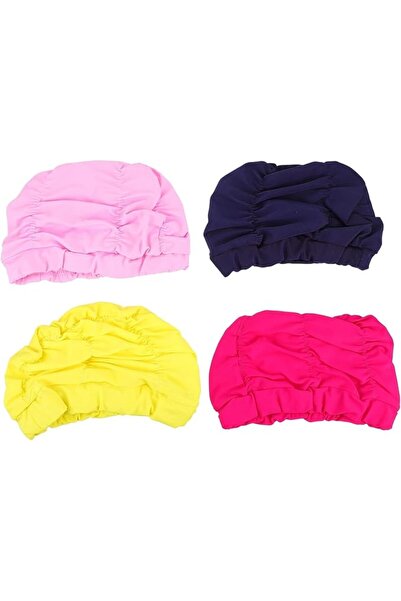EXCEFORE 4Pack Nylon Color Ladies Swimming Hat - Protect Your Long Hair and E...