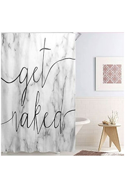 OEM Perdea pentru Dus Gri Marble "Get Naked" 180x180cm