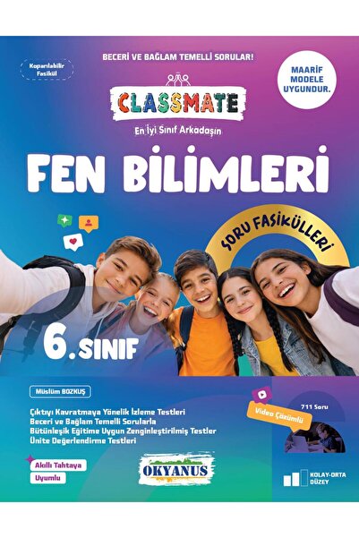 6. Sınıf Classmate Fen Bilimleri Soru Fasikülleri Marif Model Yeni Baskı