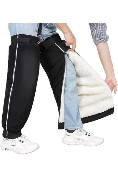 AZONEE Motorcycle Knee Braces Leg Warmers, Windproof Fleece Cycling Knee Pads...