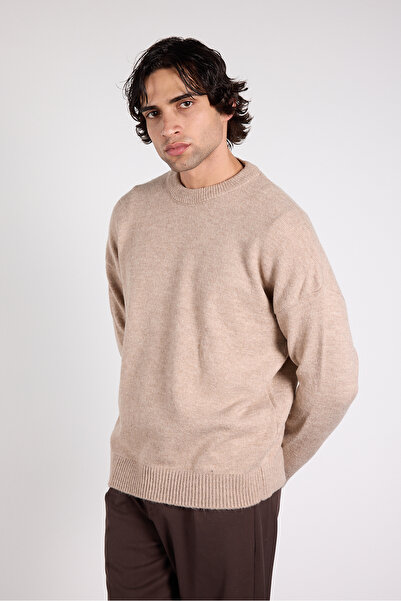 Mesfeno Oversize Crew Neck Basic Knit Sweater