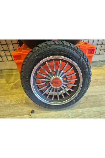 ZeybekMoto 3.00-10 (300-10) Elektrikli Üç Teker Jant, Lastik, Sibop Seti – De...