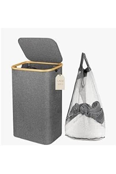 Habbaa Foldable Laundry Hamper with Lid and Removable Bags, Large Laundry Bas...