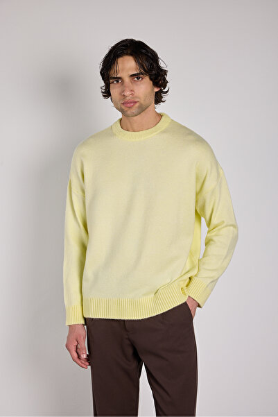 Mesfeno Oversize Crew Neck Basic Knit Sweater