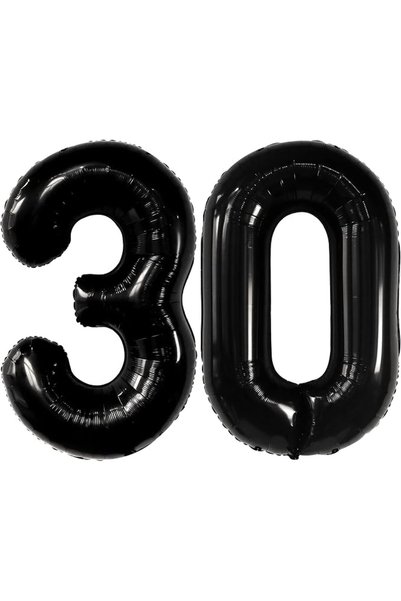 KATCHON بالونات أرقام سوداء 30 قطعة - 40 بوصة |   بالونات عيد الميلاد الثلاثي...