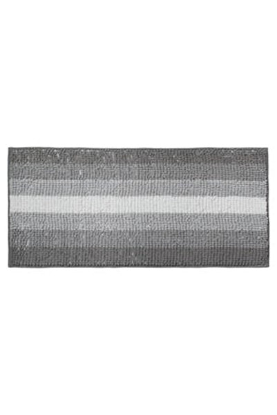 OEM Covoras de Baie Gri Alb cu Model Reliefat & Microfibre 90x48cm