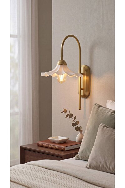 EDESİNG Serena Antique Gold Wall Sconce (with Bulb Gift)
