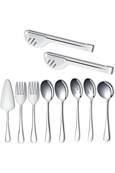Arabest Stainless Steel Serving Utensil,10 Pcs Catering Serving Utensils Set ...