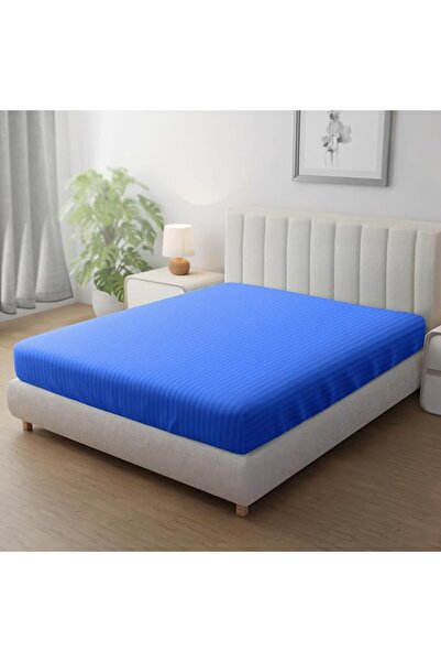 Hotel Linen Klub Striped Microfiber Fitted Sheet - Size: Double (120 x 200 cm...