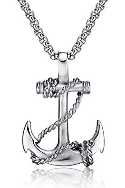Other Stainless Steel Necklace with Anchor Pendant for Men