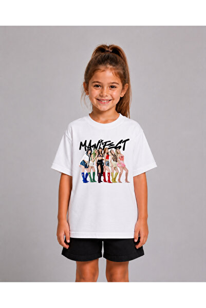 PURE EFFECT Girl Boy Manifest Girls Printed 100% Organic Cotton Tshirt