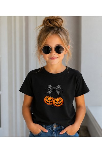 ASELİNDA Pumpkin Printed Halloween T-Shirt