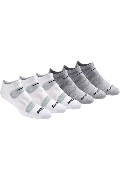 SAUCONY Men's Multi-Pack Mesh Ventilating Comfort Fit Performance No-Show Socks