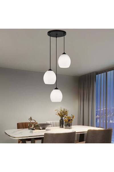 DIGITAL Merchandise Lustra LM530/3BK, 3 X E27, Negru