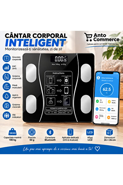OEM Умен дигитален кантар за тяло с Bluetooth, мобилно приложение, анализ на ...