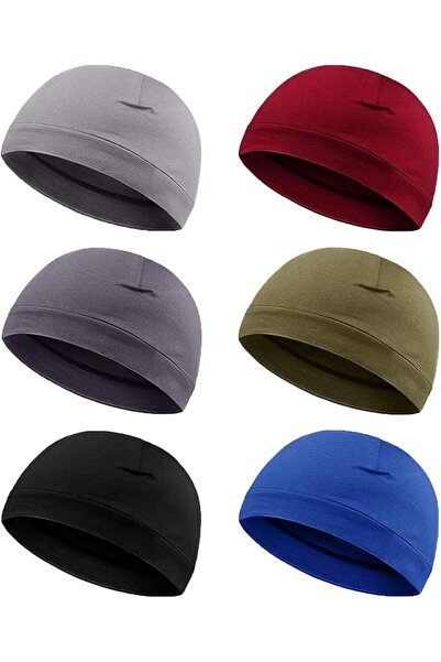 Generic 6 Pcs Men Skull Caps Soft Cotton Beanies Sleep Hats Multifunctional H...