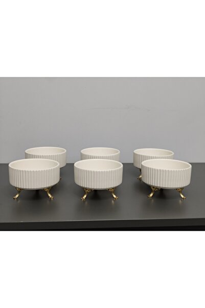 PARILTI HOME COLLECTİON Σετ 6 Στρογγυλά Μπολ Πορσελάνης για Επιδόρπιο – Πρωιν...