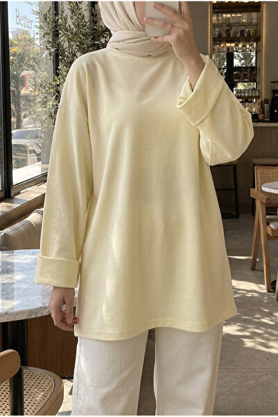 Kirazca Butik Γυναικείο Oversize Μακρύ Τουνίκ με Κορδόνια 75 εκ.
