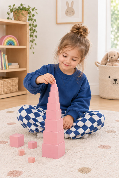 LuccoKids Saks Mavisi Sweatshirt & Dama Desenli Pantolon Takımı