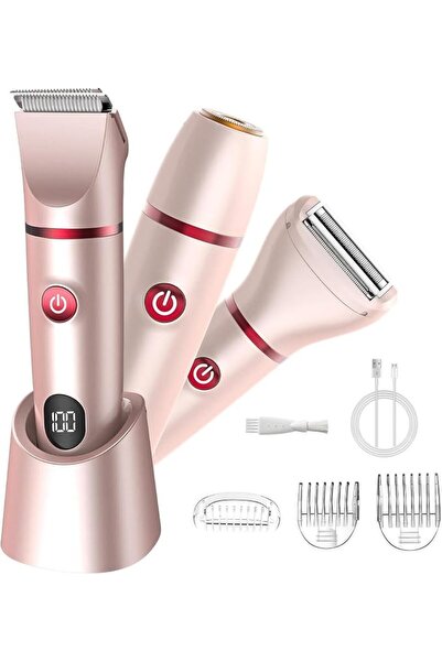 TIKHOME 3-in-1 Lady Shavers for Women, Painless IPX7 Waterproof Electric Razo...