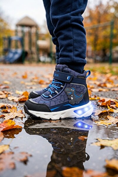 BUCKHEAD Işıklı Su Geçirmez (Waterproof) Cırt Cırtlı Ortopedik Dinozor Figürl...