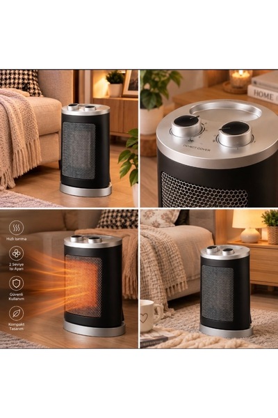 Magnotto Vantilatör 1500W Termostatlı Seramik Fanlı Soba Isıtıcı