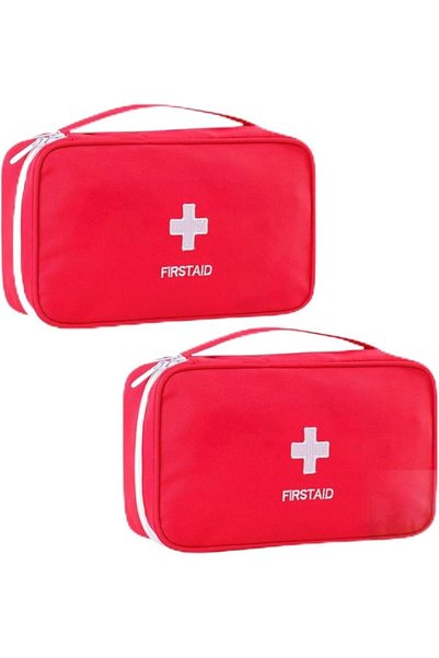 SYOSI Empty First Aid Bag for Medical Supplies – Mini Travel Pouch with Divid...